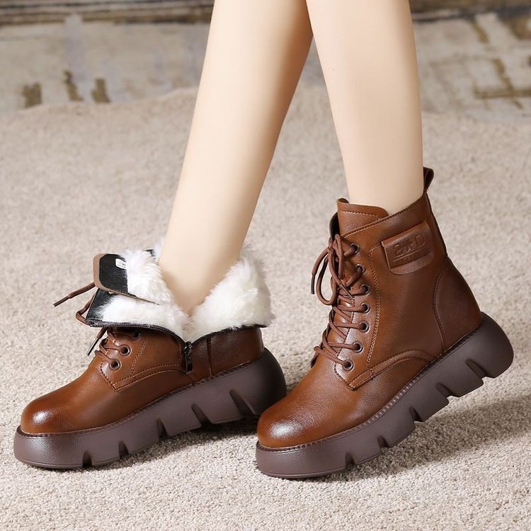 Bottes de neige en fourrure douce