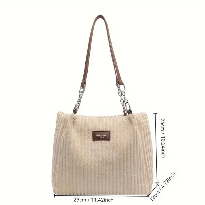 CLARA | Sac fourre-tout en velours côtelé