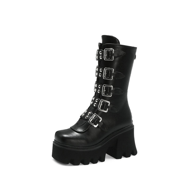 Bottes Gothique Punk Femme Modernes