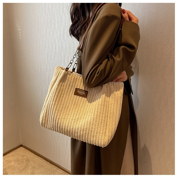CLARA | Sac fourre-tout en velours côtelé