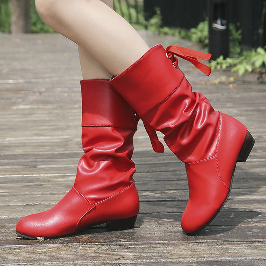Luna Bottes Mi-Mollet à Talon Épais